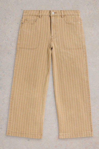 White Stuff Tia Wide Leg Crop Jean in Chart Mlt