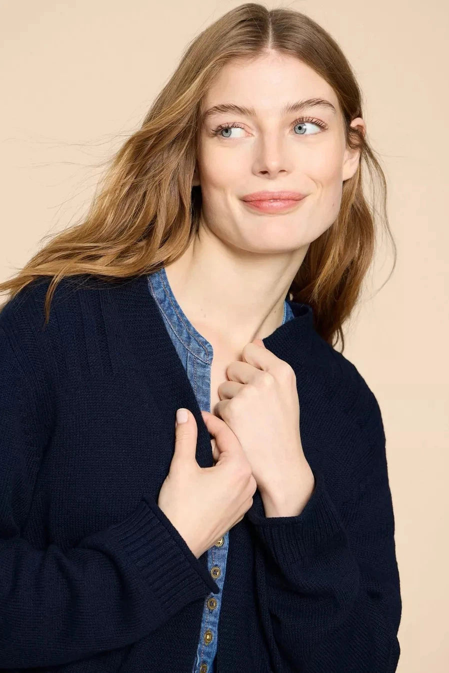 White Stuff Tula Cardi in FR Navy-Womens-Ohh! By Gum - Shop Sustainable