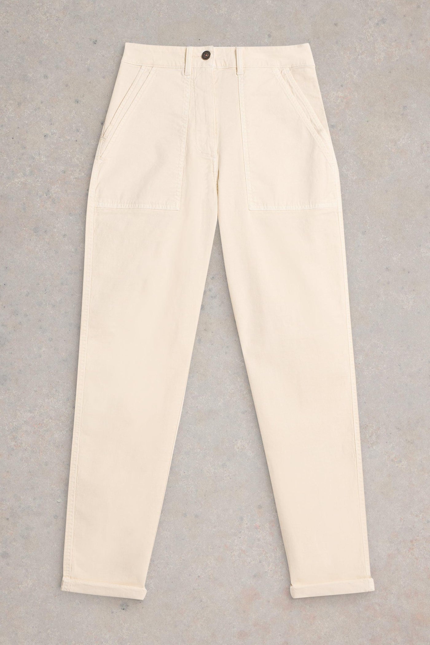 White Stuff Twister Chino Nat White Trouser-Womens-Ohh! By Gum - Shop Sustainable