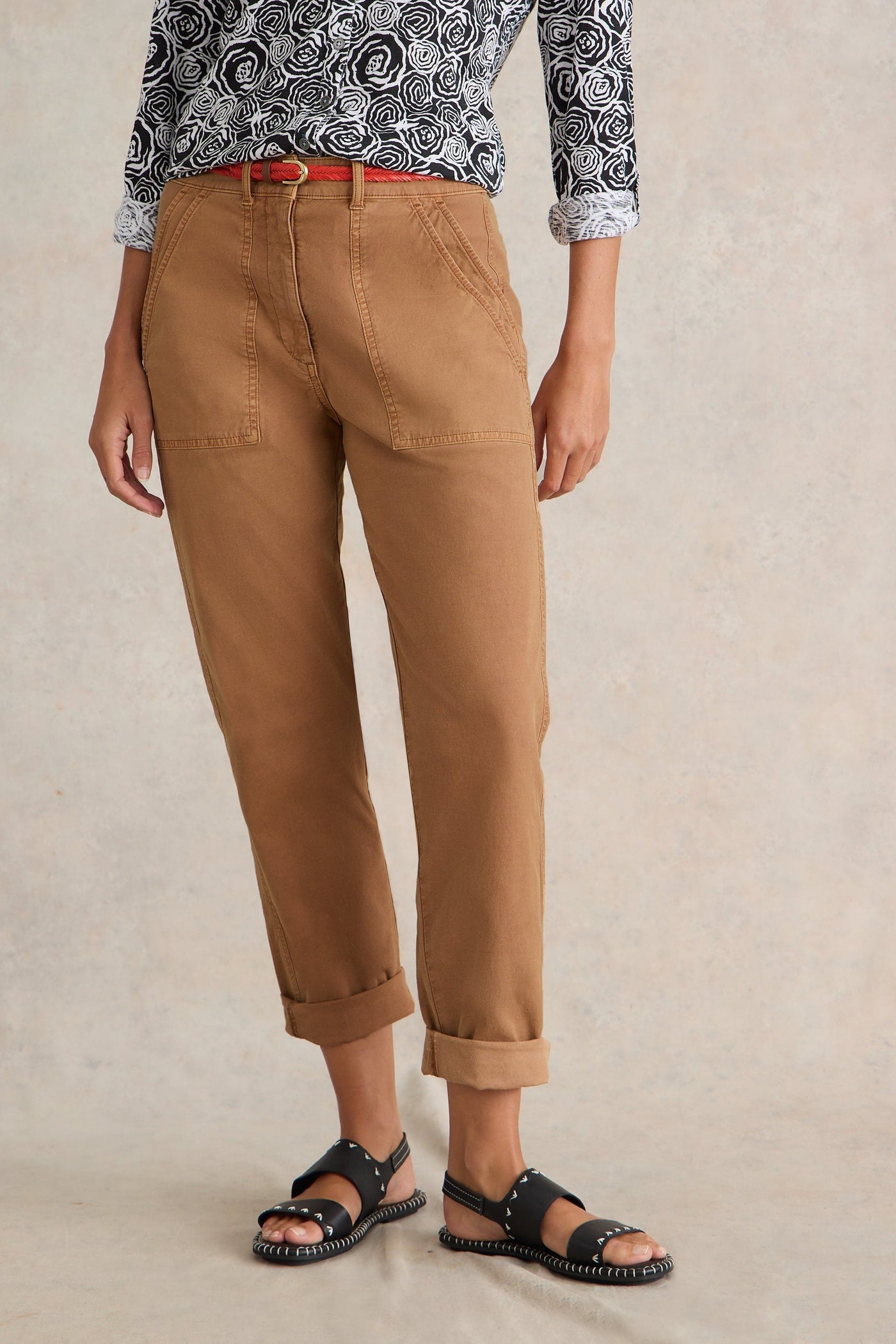 White Stuff Twister Chino in Mid Tan-Womens-Ohh! By Gum - Shop Sustainable