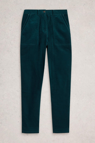 White Stuff Twister Cord Trouser in Dark Green