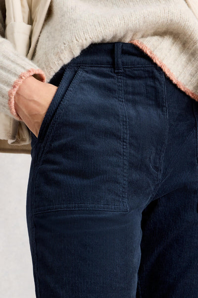 White Stuff Twister Cord Trouser in Dark Navy