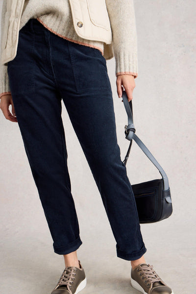 White Stuff Twister Cord Trouser in Dark Navy