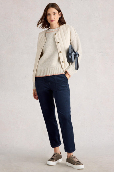 White Stuff Twister Cord Trouser in Dark Navy