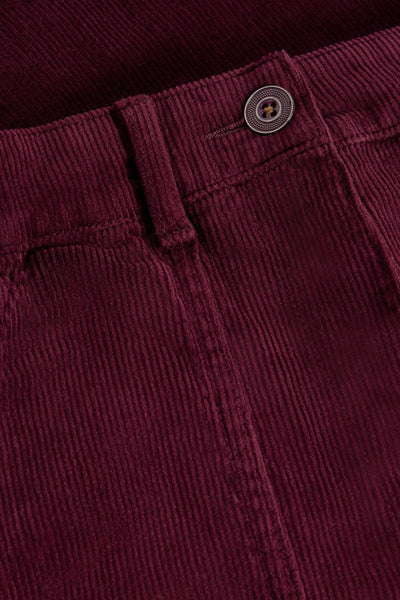 White Stuff Twister Cord Trouser in Dark Plum