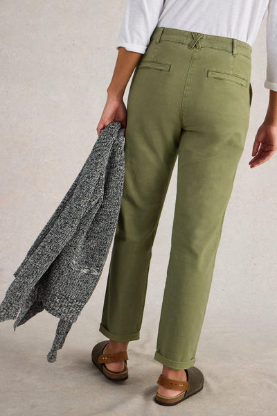 White Stuff Twister Khaki Green Trouser-Womens-Ohh! By Gum - Shop Sustainable