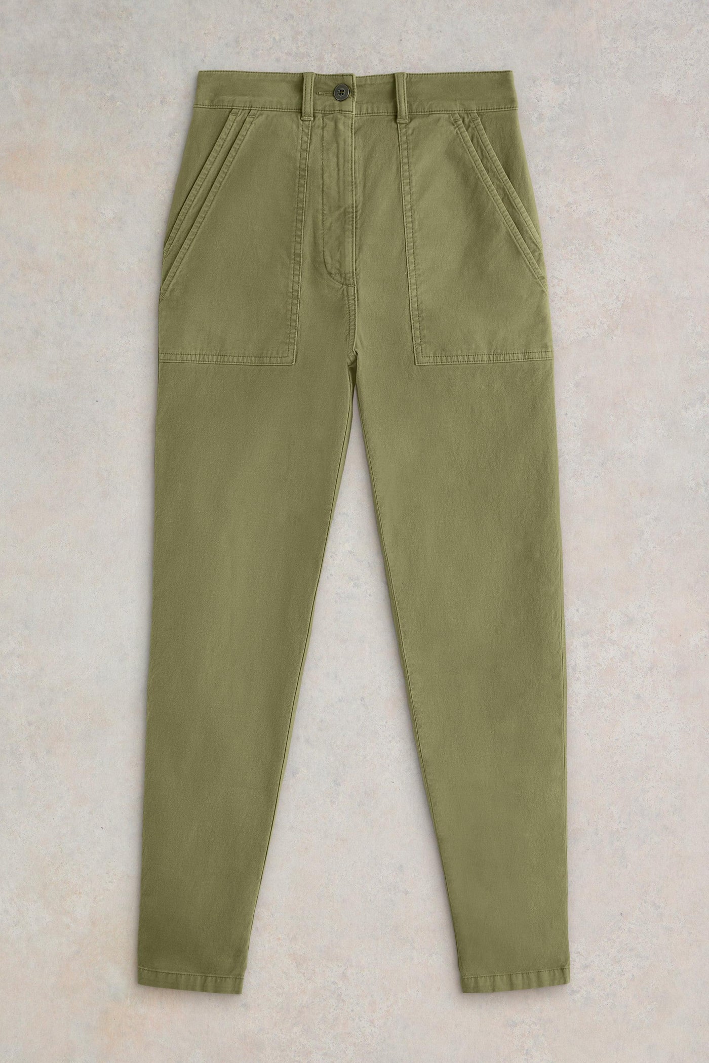 White Stuff Twister Khaki Green Trouser-Womens-Ohh! By Gum - Shop Sustainable