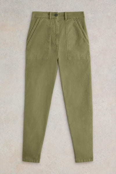 White Stuff Twister Khaki Green Trouser-Womens-Ohh! By Gum - Shop Sustainable