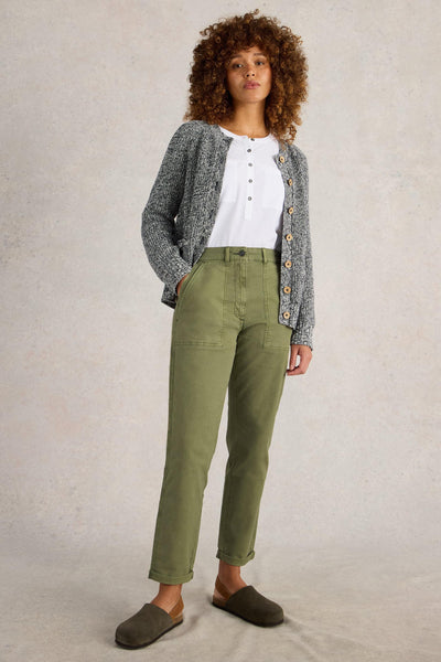 White Stuff Twister Khaki Green Trouser-Womens-Ohh! By Gum - Shop Sustainable