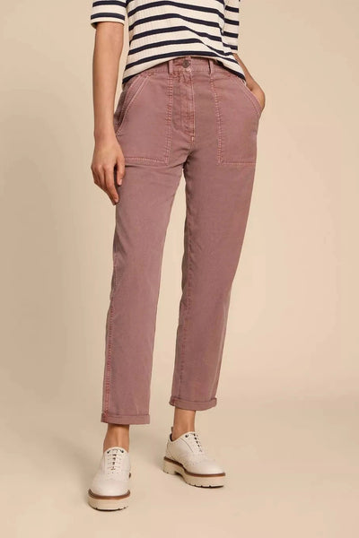 White Stuff Twister Organic Chino Trousers in Dusty Pink-Womens-Ohh! By Gum - Shop Sustainable