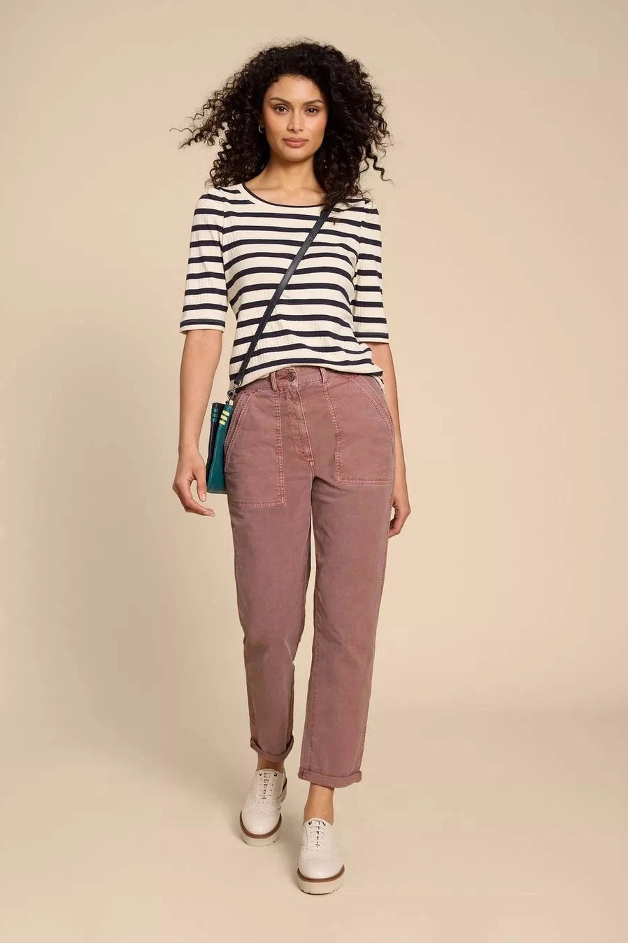 White Stuff Twister Organic Chino Trousers in Dusty Pink-Womens-Ohh! By Gum - Shop Sustainable