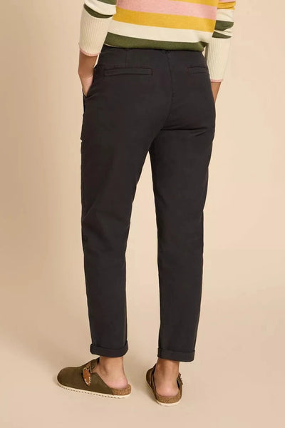 White Stuff Twister Organic Chino Trousers in Pure Black-Womens-Ohh! By Gum - Shop Sustainable