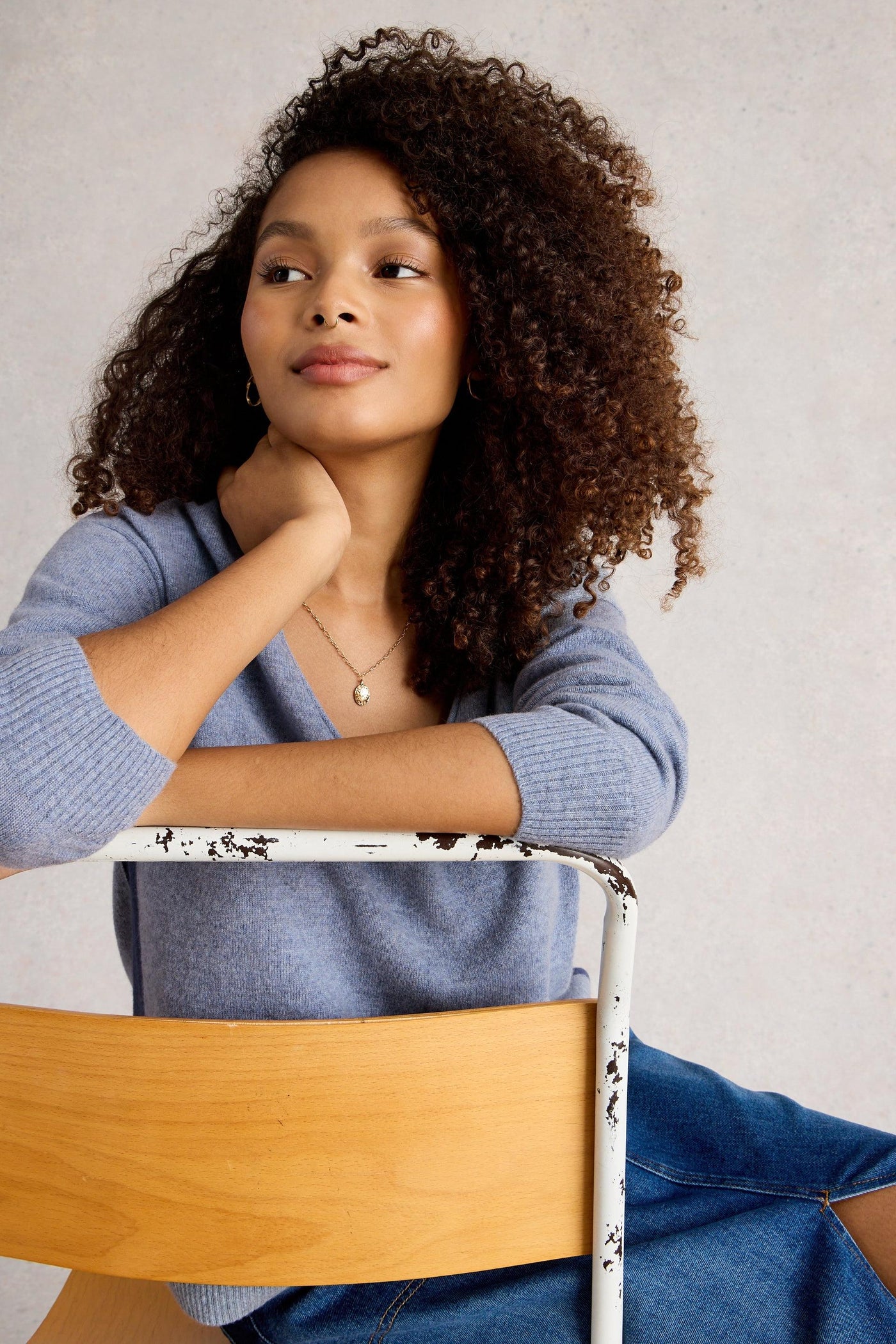 White Stuff V-Neck Cashmere Sweater