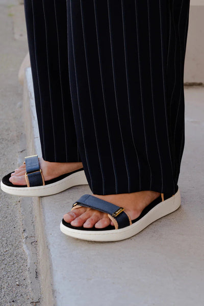 Woden Dark Navy Sandals-Accessories-Ohh! By Gum - Shop Sustainable
