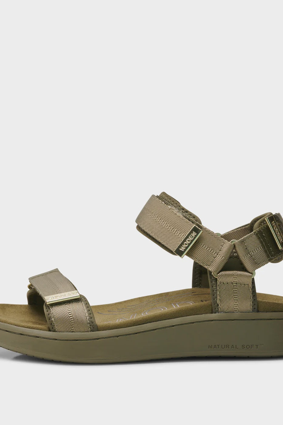 Woden Dark Olive Sandals-Accessories-Ohh! By Gum - Shop Sustainable