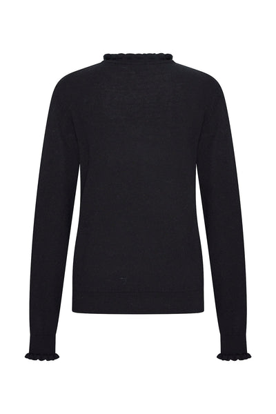 Zilch Black High Neck Sweater-Womens-Ohh! By Gum - Shop Sustainable