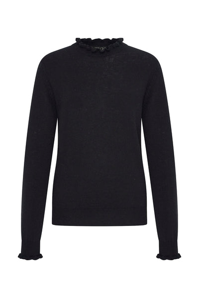 Zilch Black High Neck Sweater-Womens-Ohh! By Gum - Shop Sustainable