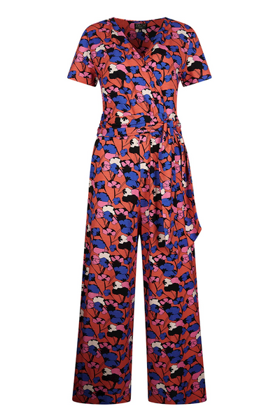 Zilch Jumpsuit in Bouquet Coral-Womens-Ohh! By Gum - Shop Sustainable