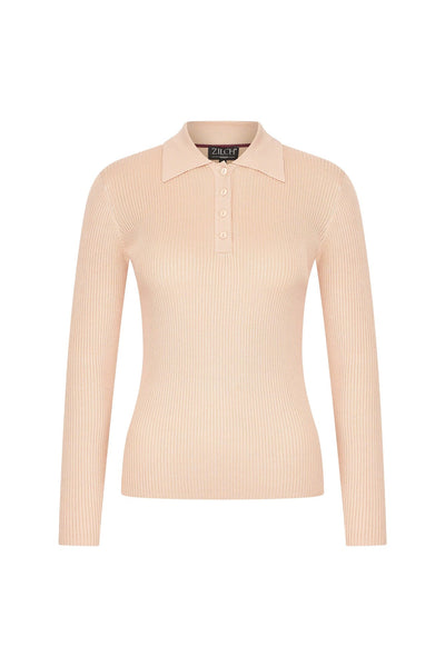 Zilch Peach Polo Top-Womens-Ohh! By Gum - Shop Sustainable