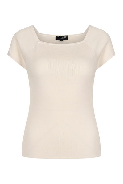 Zilch Short Sleeve Top in Off White-Womens-Ohh! By Gum - Shop Sustainable