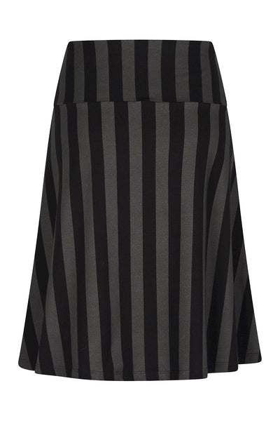 Zilch Skirt Wide in Stripes Black-Womens-Ohh! By Gum - Shop Sustainable