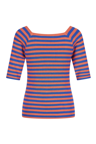 Zilch Square Neck Top in Small Stripe Candy-Womens-Ohh! By Gum - Shop Sustainable