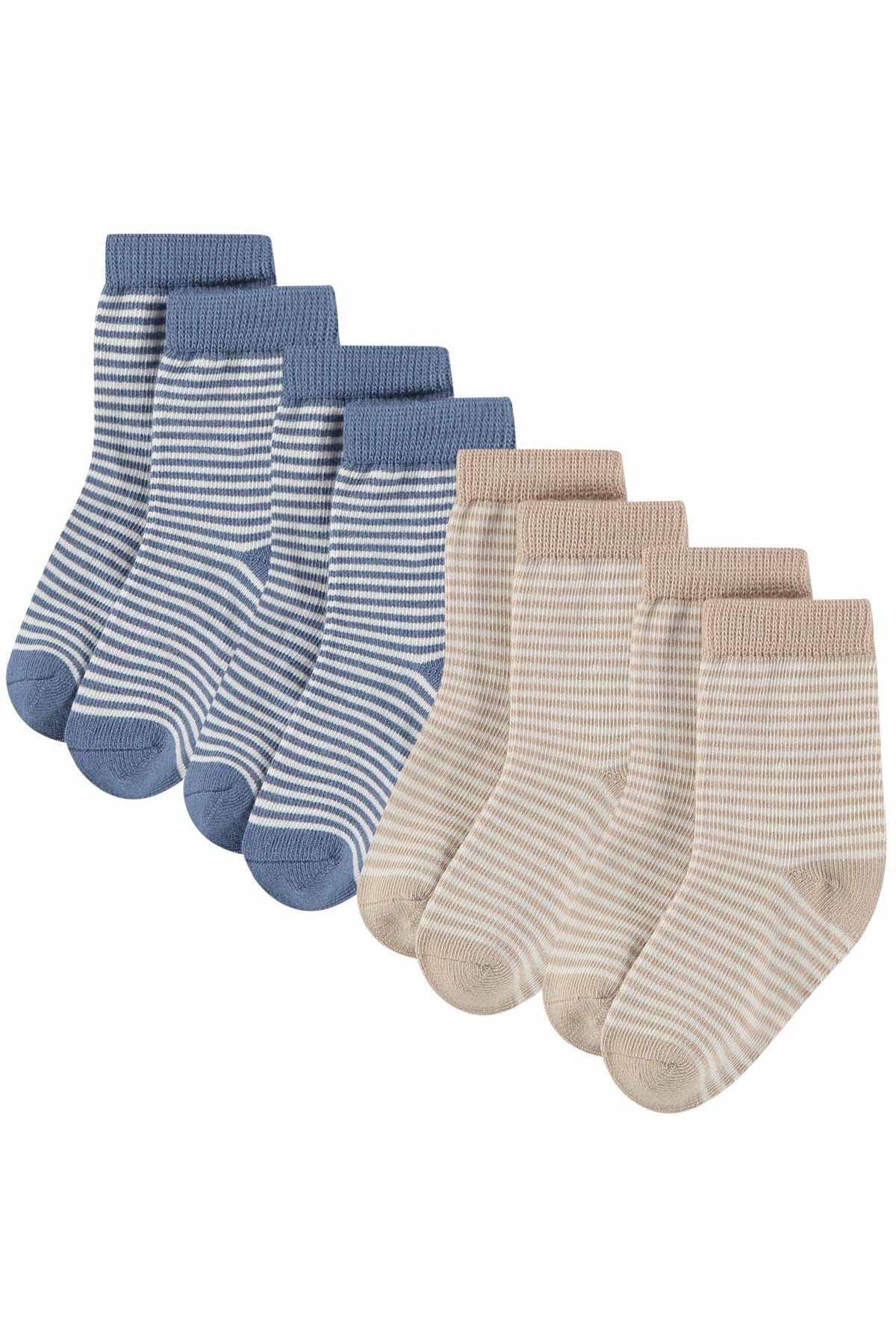 Bamboo Basics Charley Baby Knitted Unisex Striped Socks 4-pack