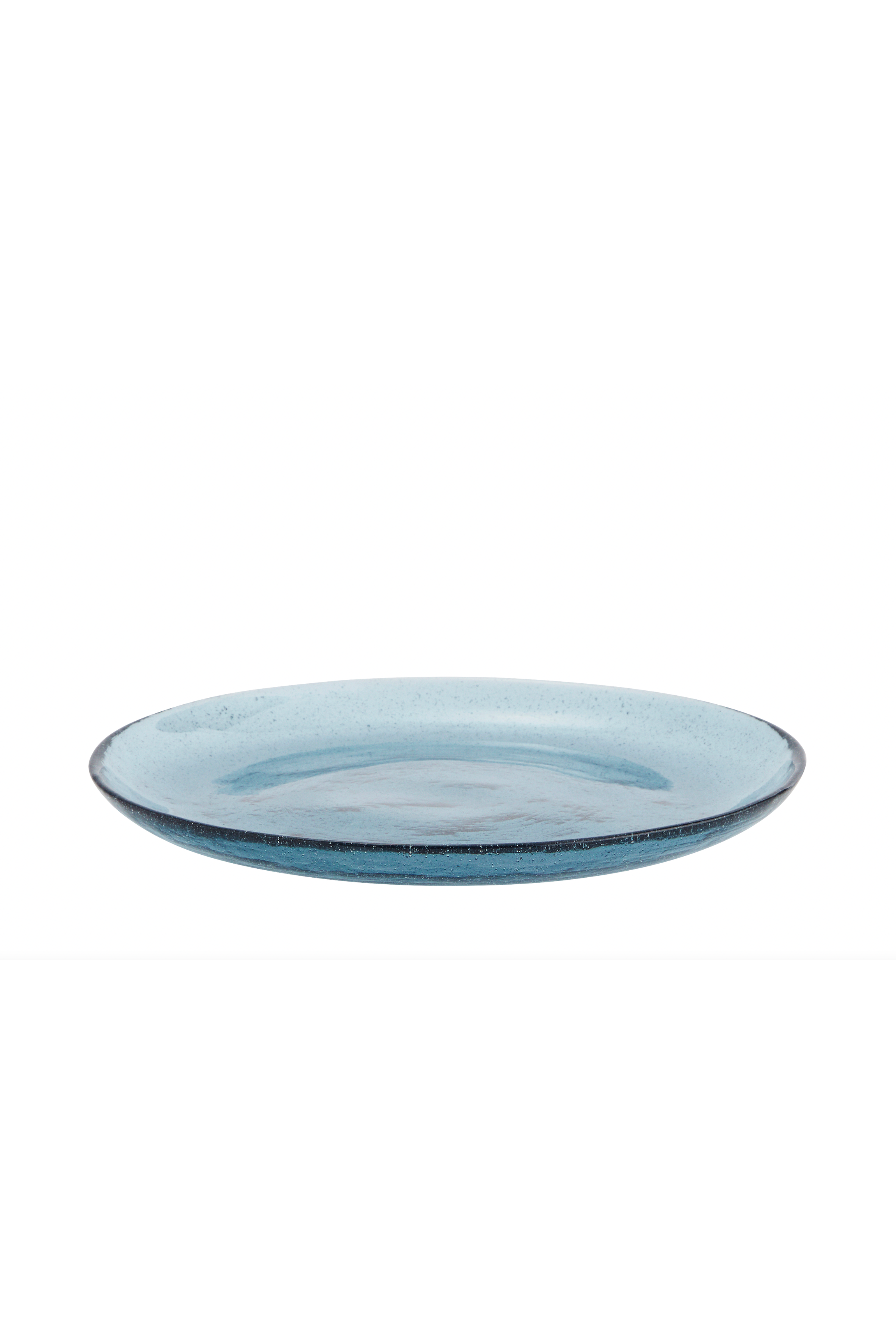 Madam Stoltz Coloured Blue Glass Lunch Plate