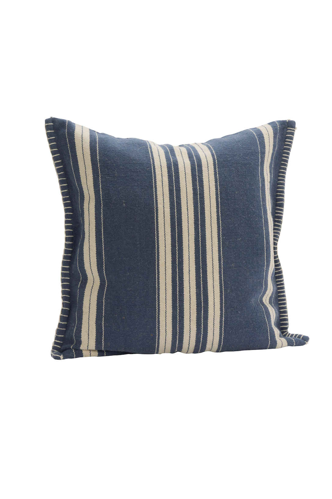 Madam Stoltz Navy White Striped Cushion Cover
