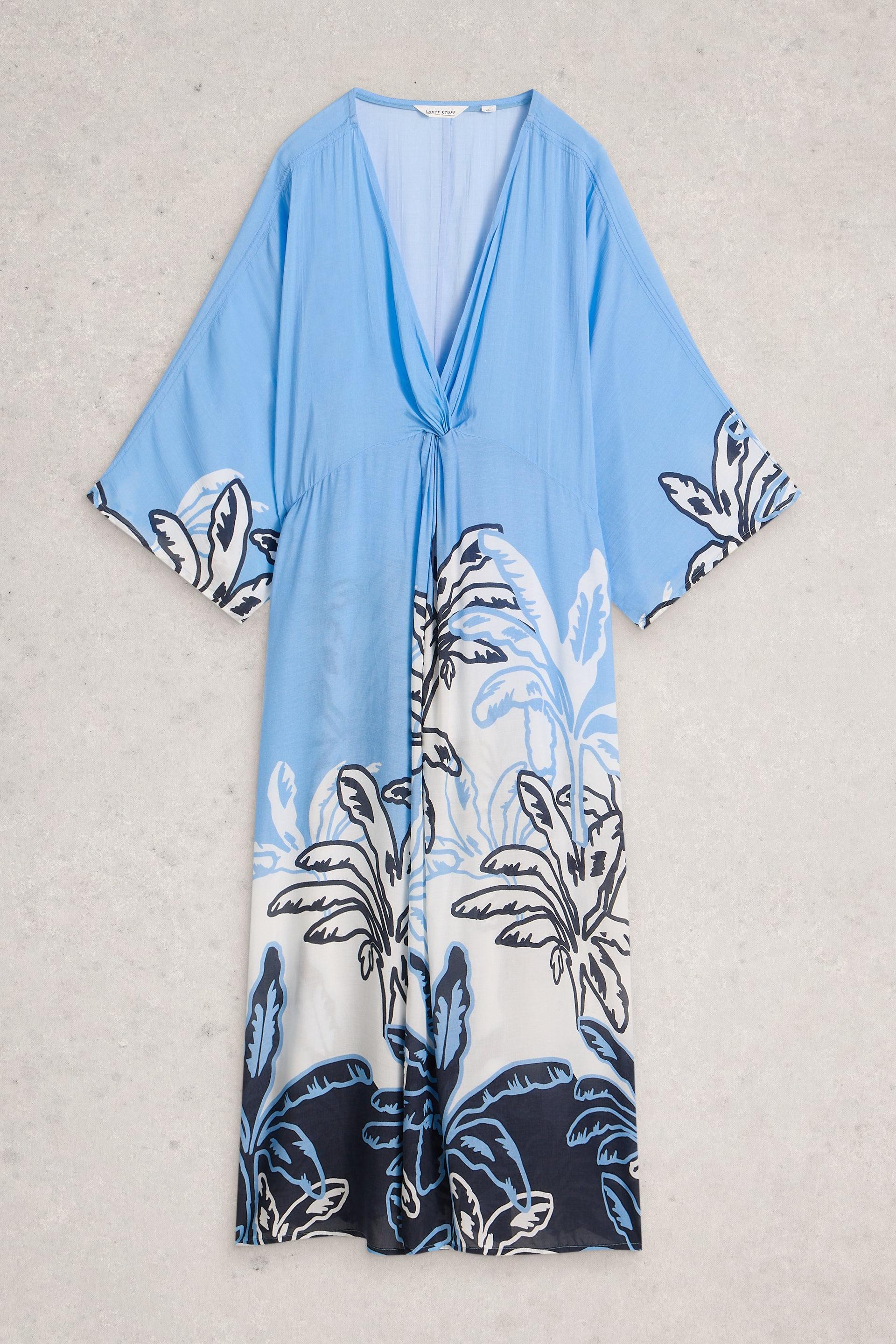 White Stuff Blue Multi Cleo Cover Up Kimono
