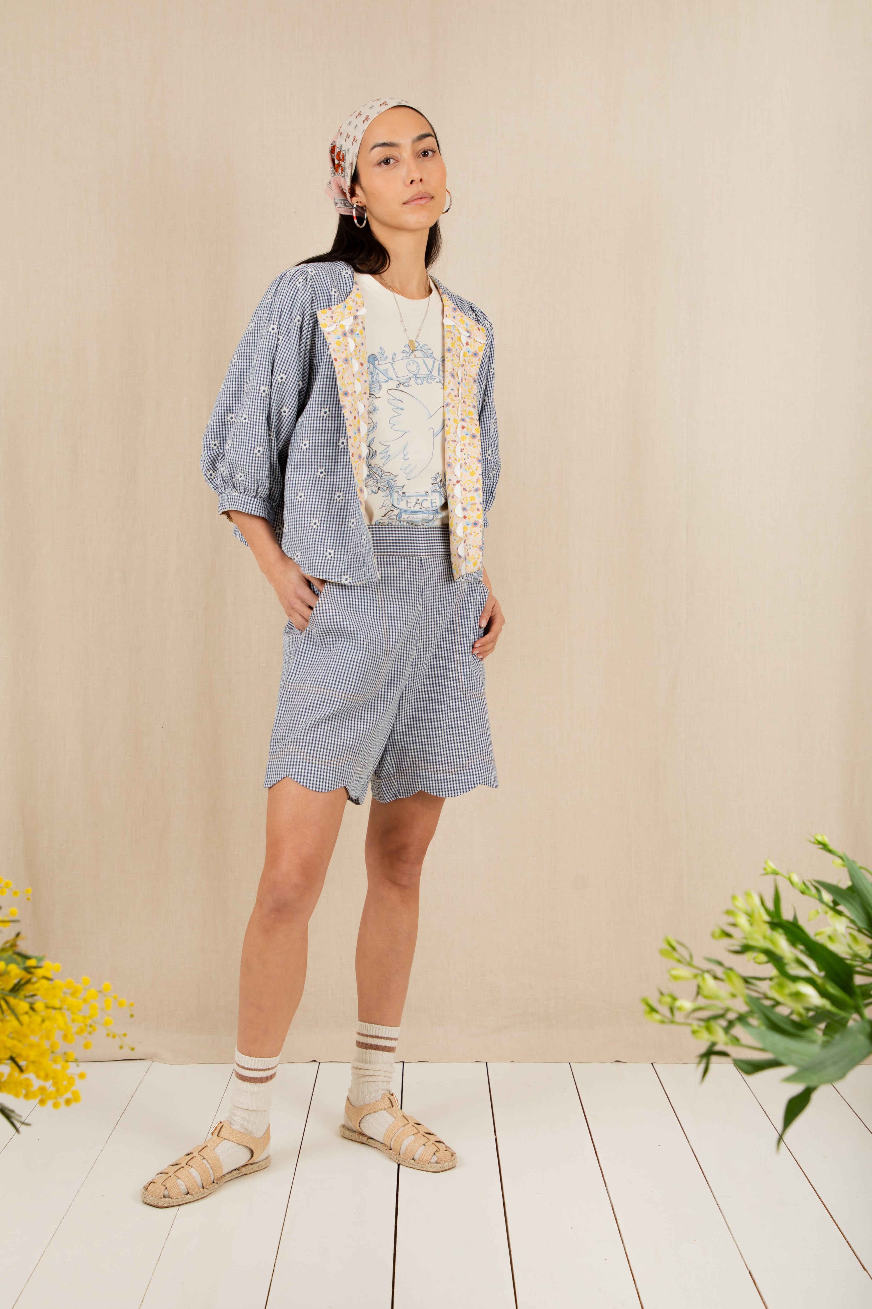Bonté Mary Short Navy Ginham