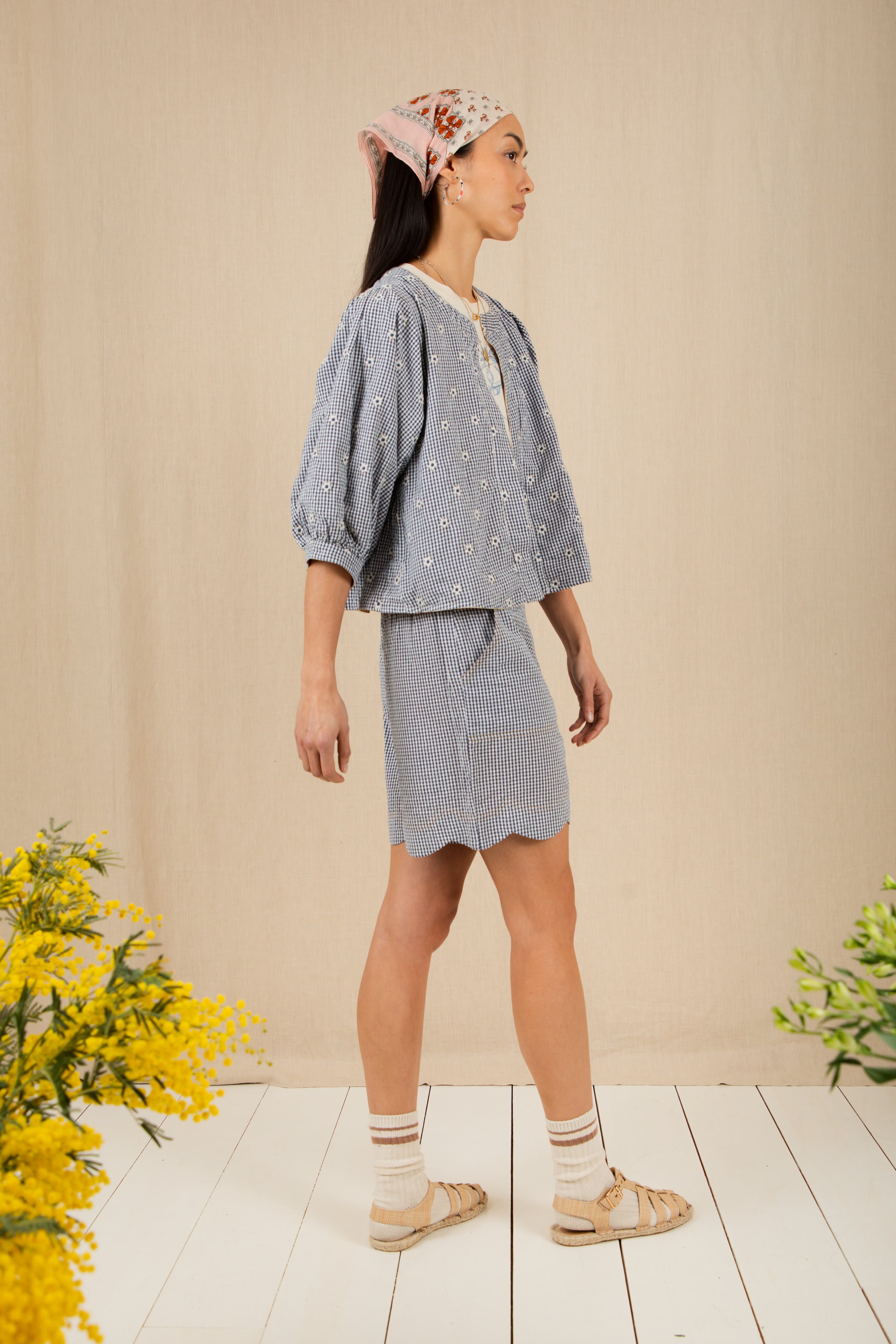 Bonté Mary Short Navy Ginham
