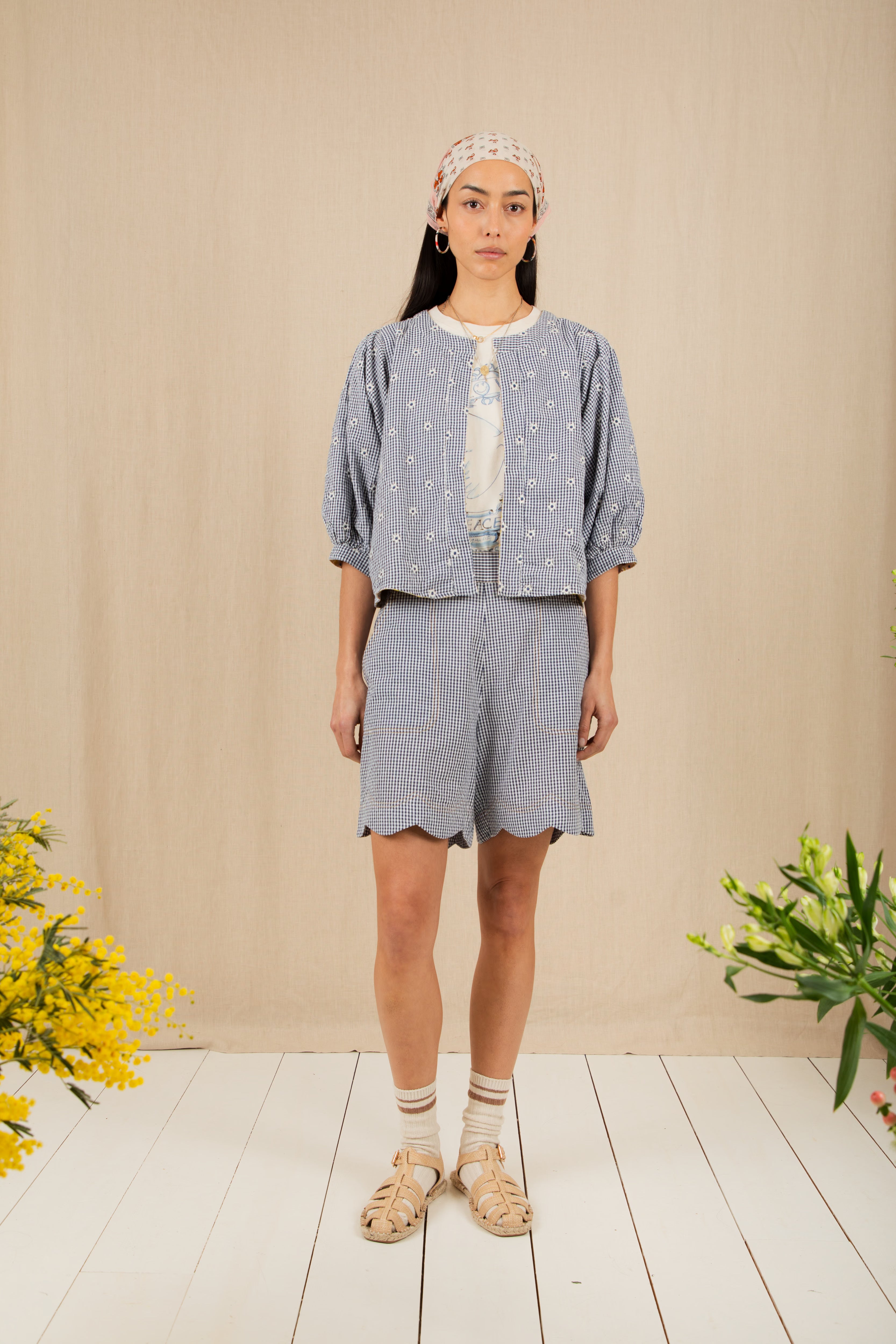 Bonté Mary Short Navy Ginham