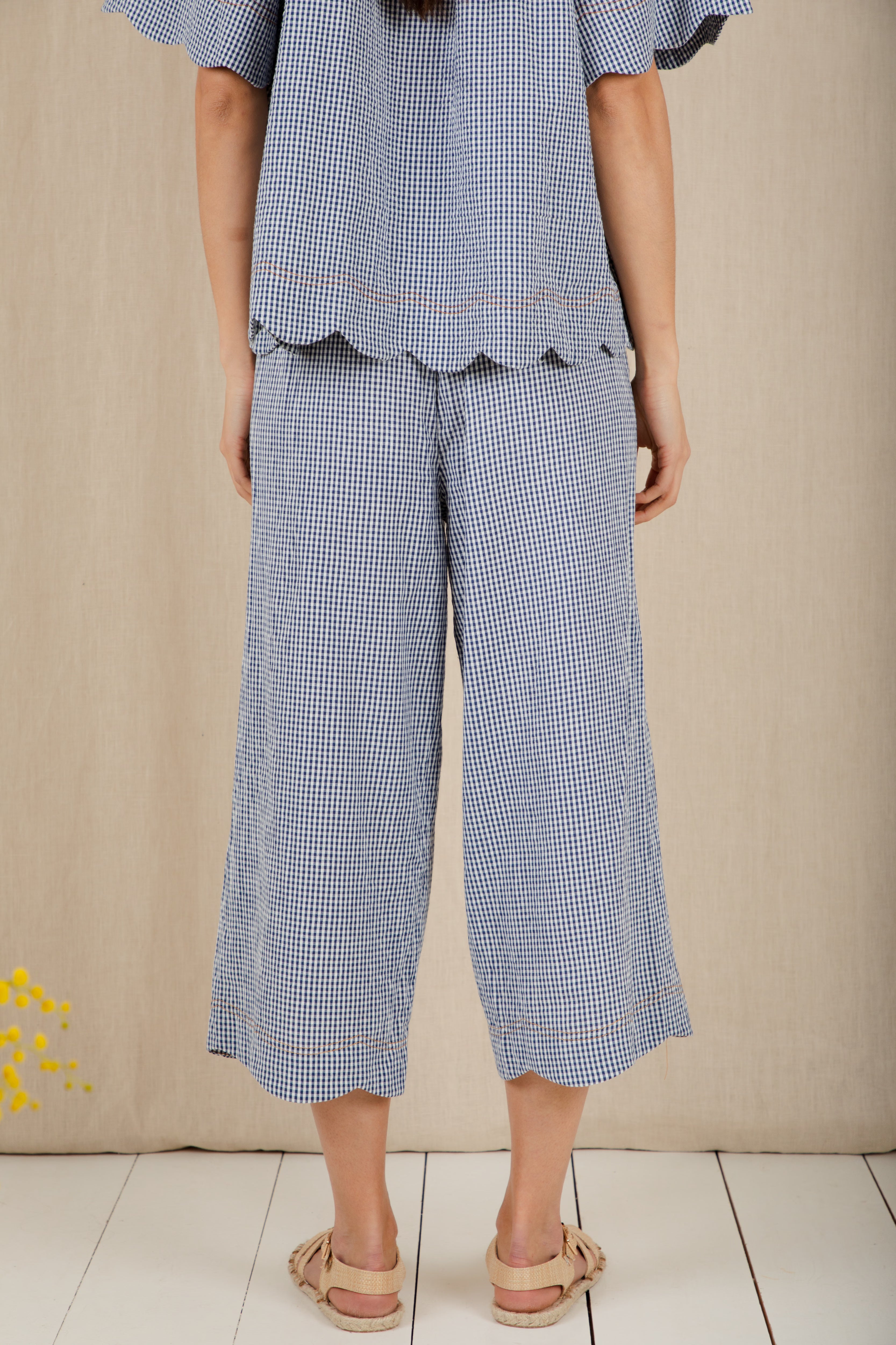 Bonté AIDE TROUSER Navy Gingham