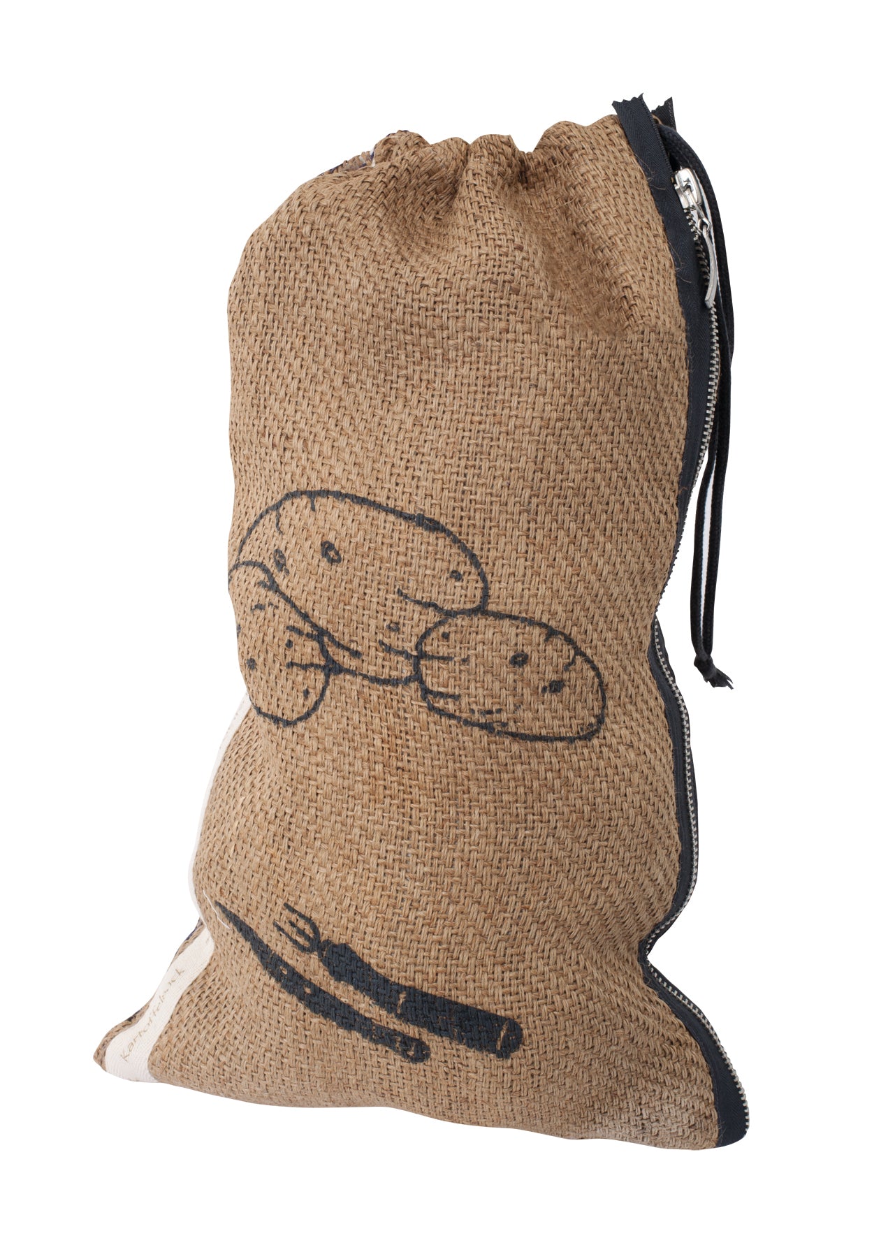 Potato storage bag on a white backgrond