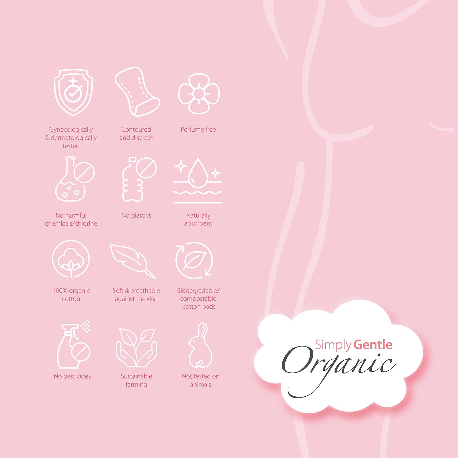 Simply Gentle Organic Cotton Panty Liners (20)