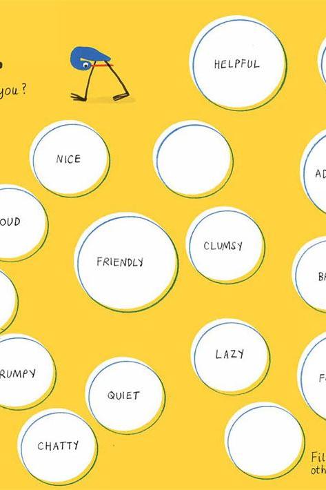 An activity with words to describe yourself.