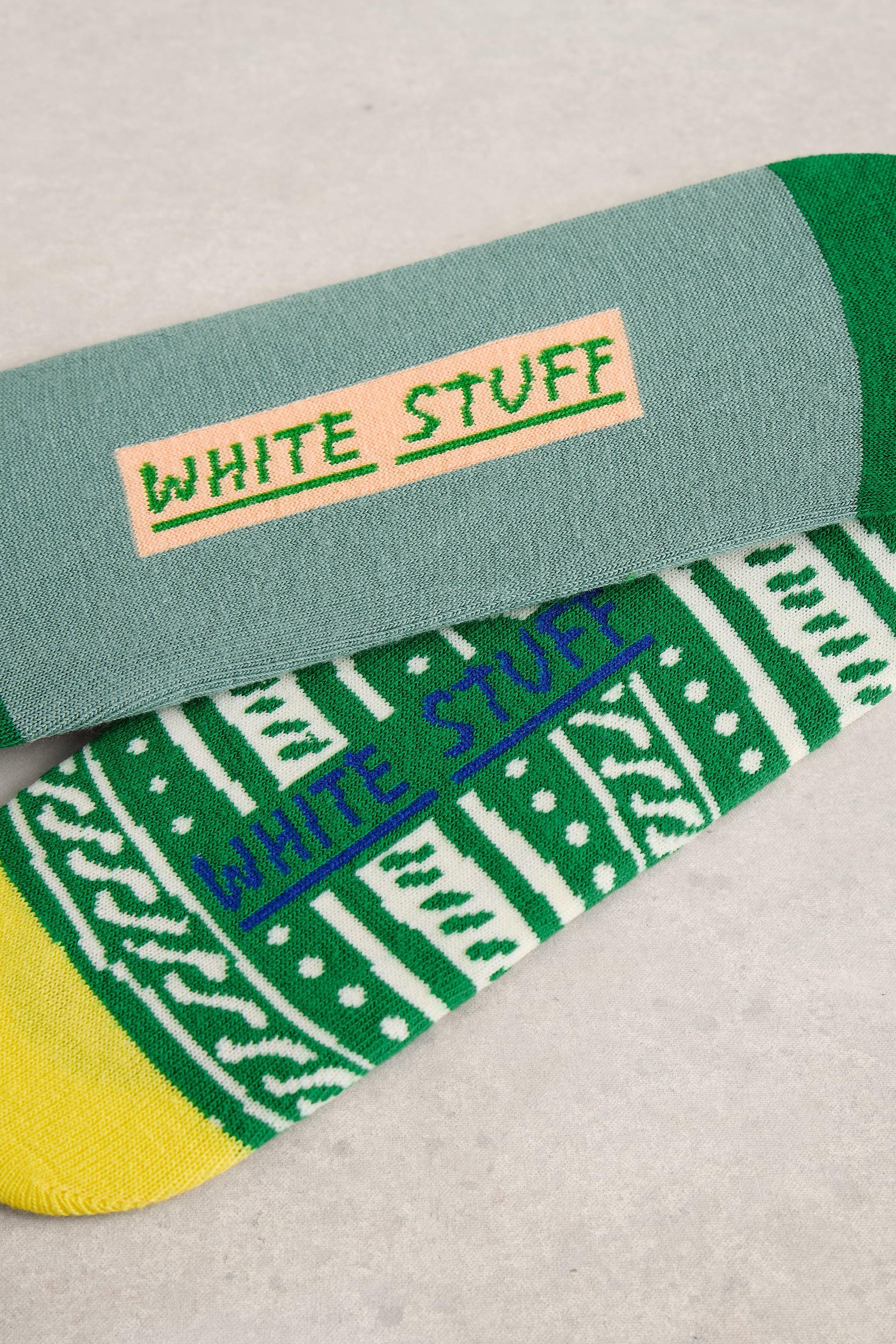 White Stuff 2PK Lemon No Show Socks