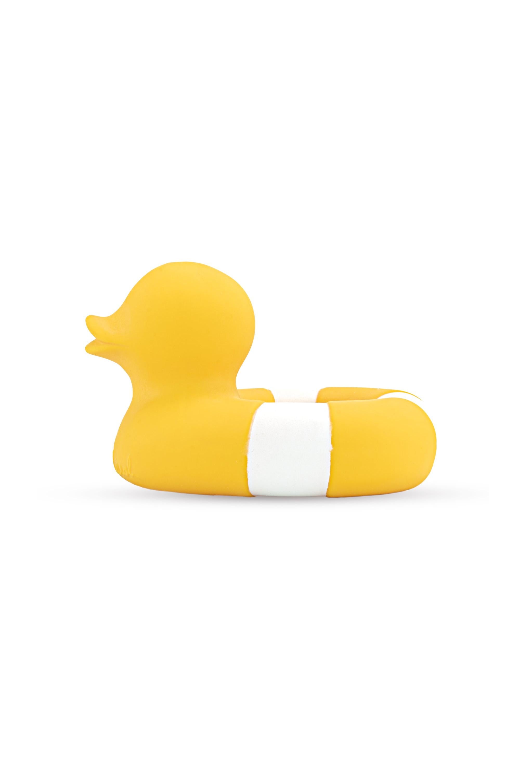 Sustainable baby toy and teether in duck design.