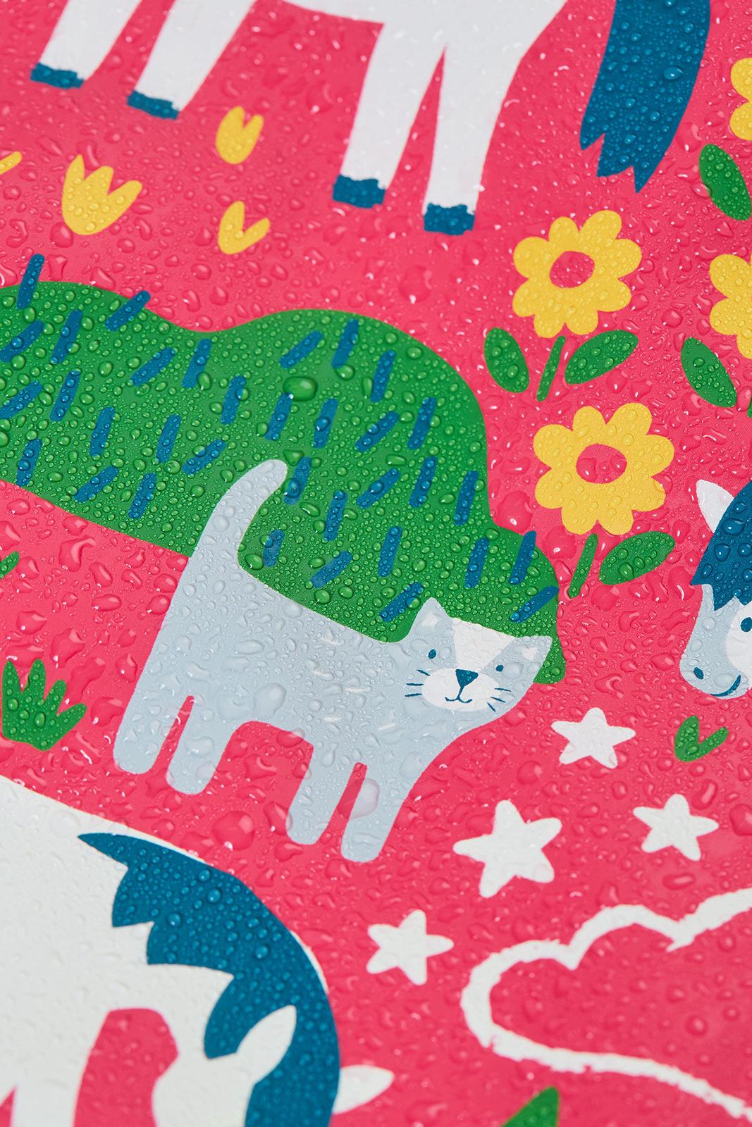 Frugi Printed Puddle Buster Coat in Purrfect Ponies