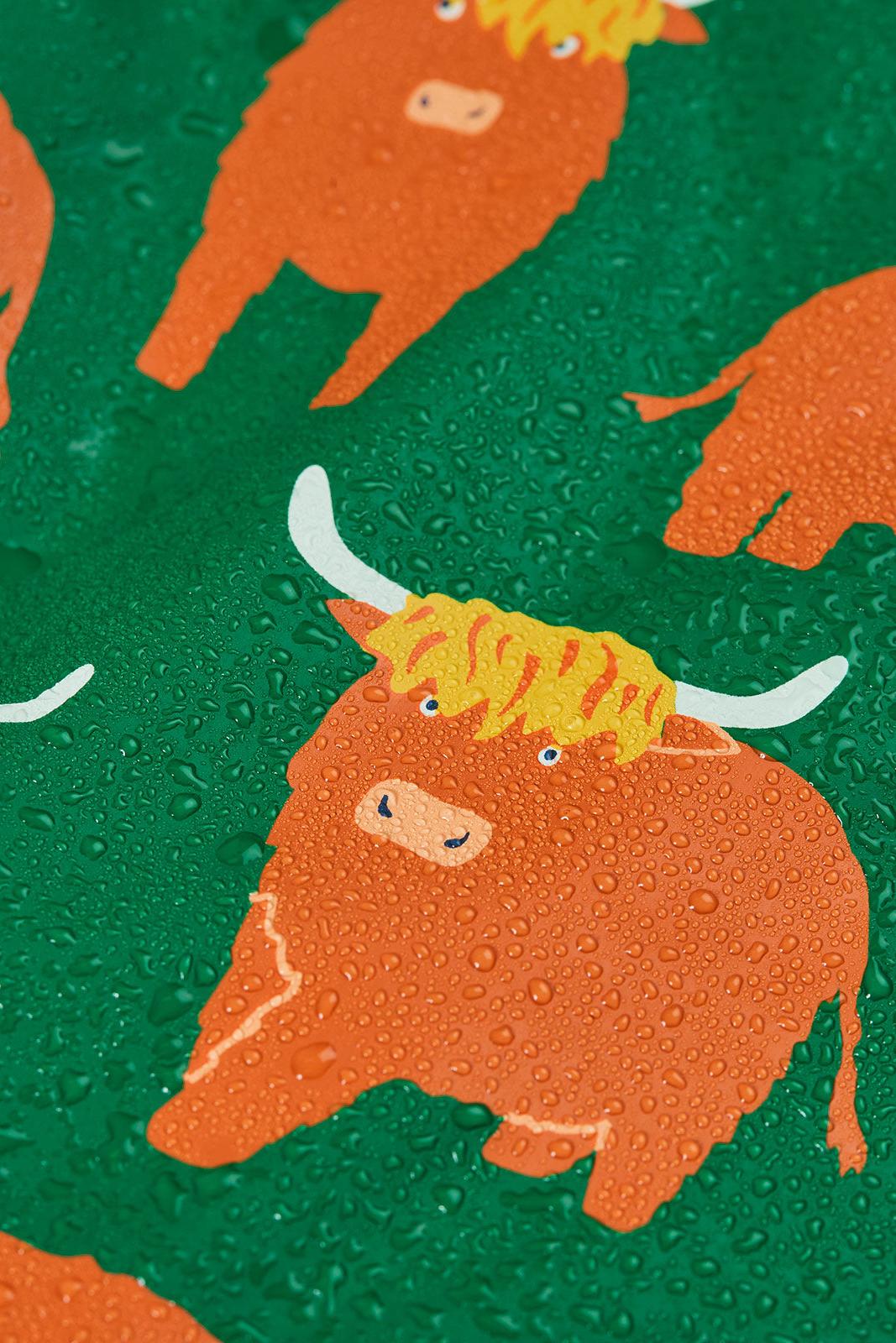 Frugi Printed Puddle Buster Coat in Highland Grazing