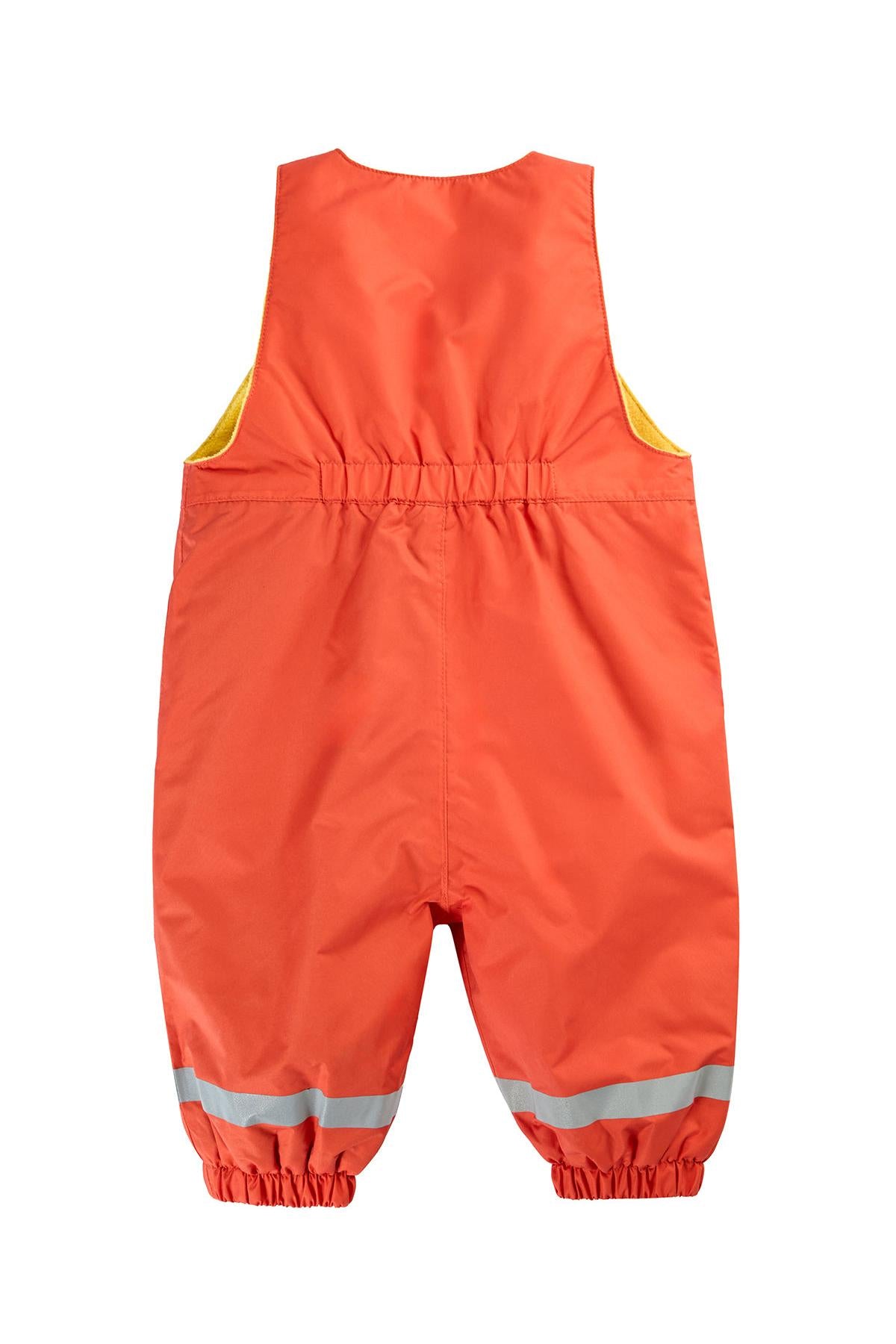 Frugi Little Waterproof Dungarees in Fire