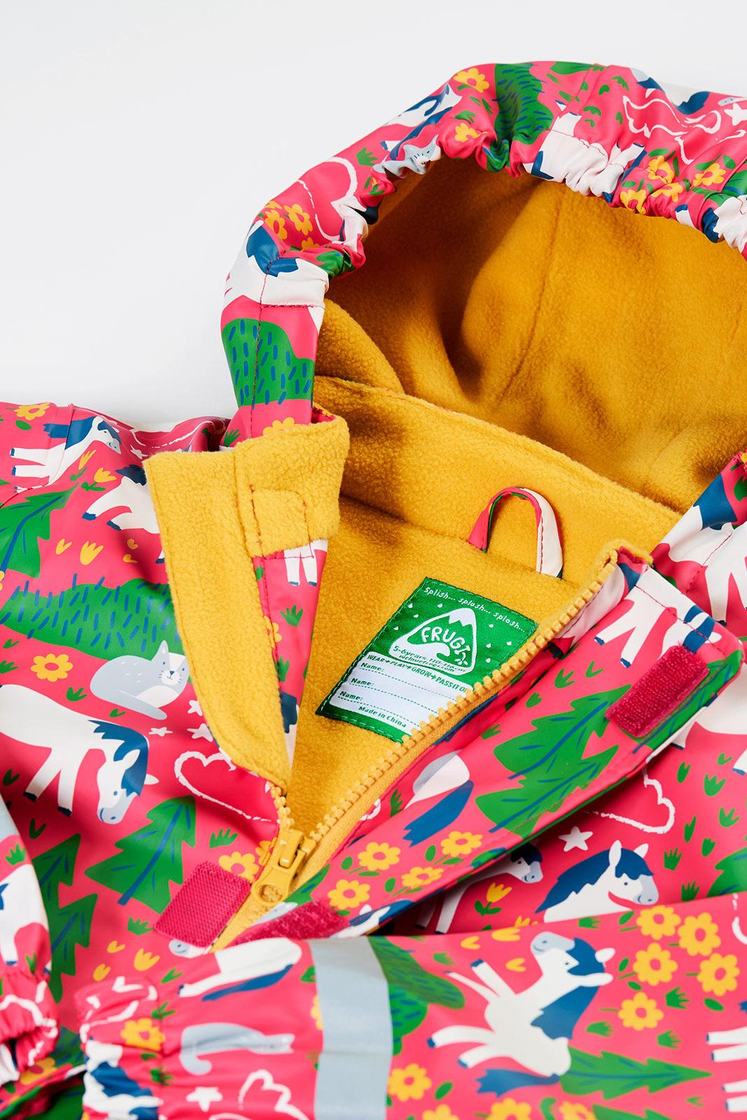 Frugi Printed Puddle Buster Coat in Purrfect Ponies