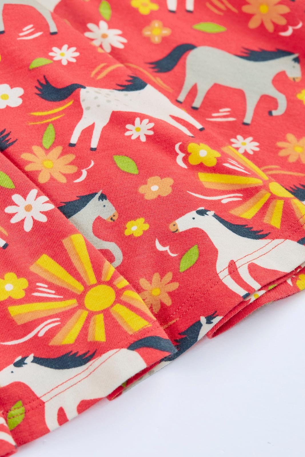 Frugi Spring Skater Dress in Sunshine Ponies Infant