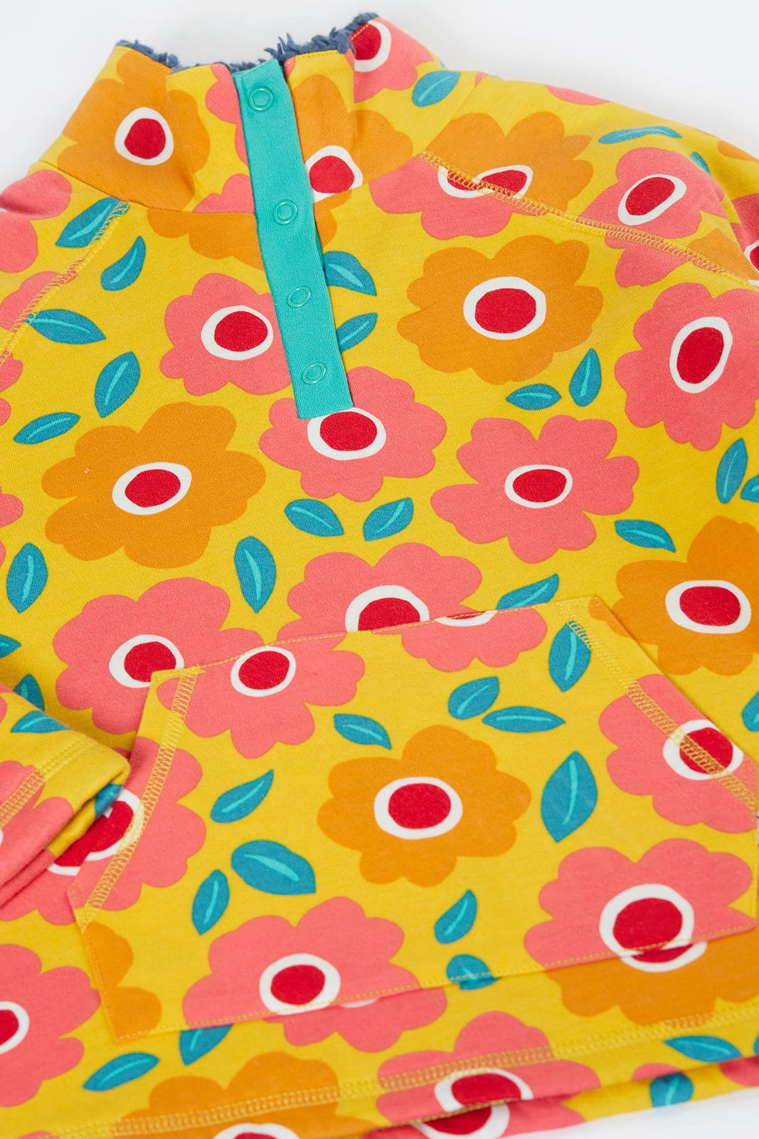 Frugi Snuggle Fleece in Floral Field Infant