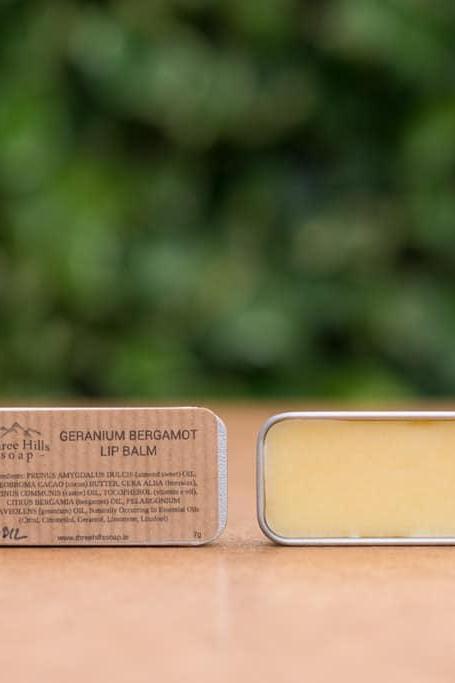 Three Hills Geranium Bergamot Lip Balm