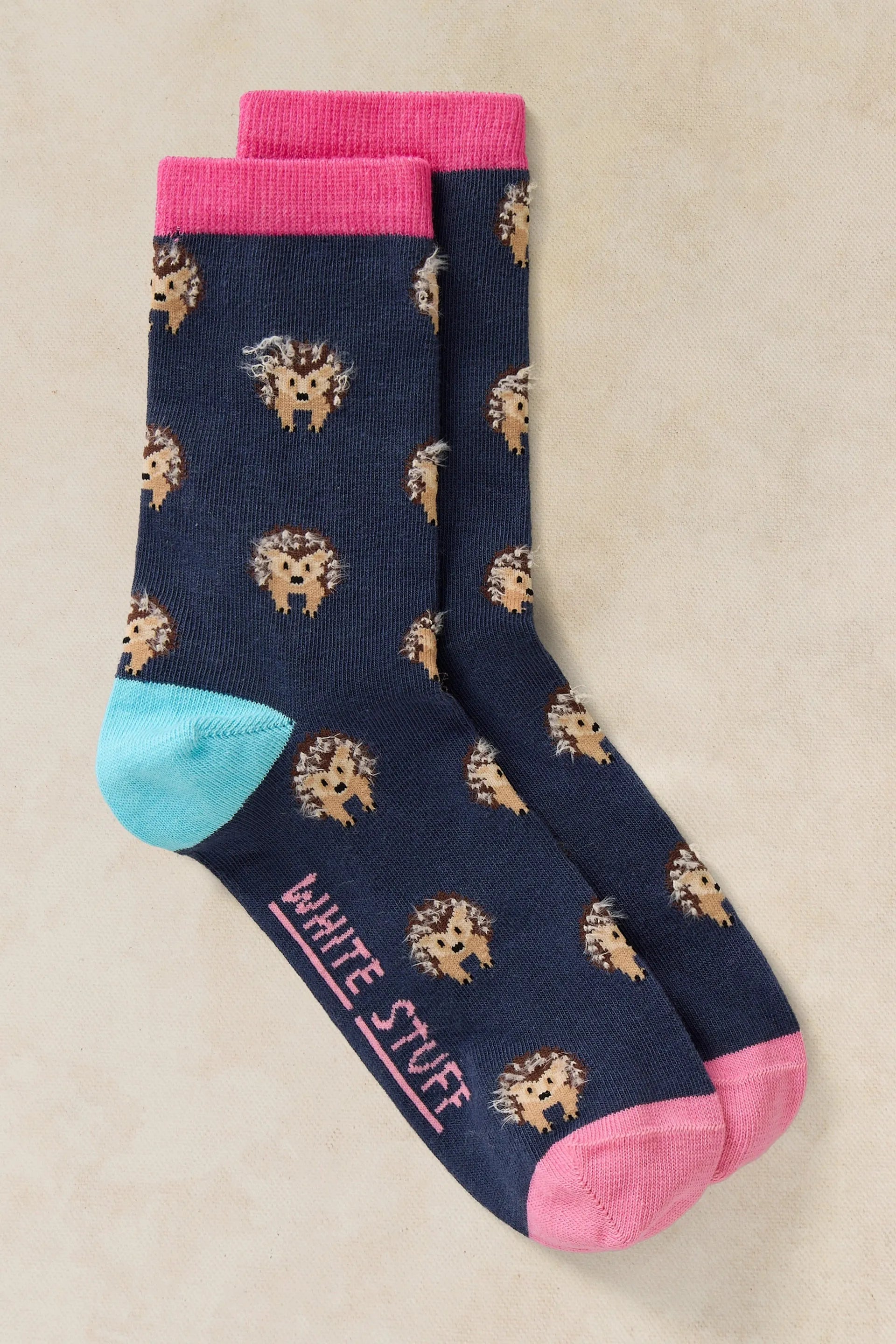 White Stuff Fluffy Hedgehog Ankle Socks