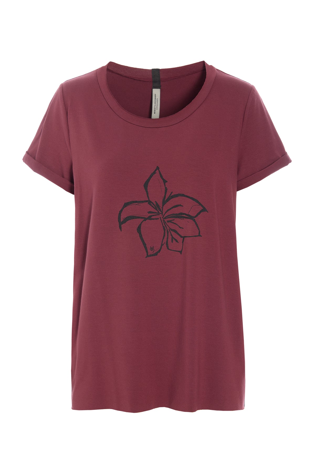 Henriette Steffensen Bordeaux Flower T-Shirt