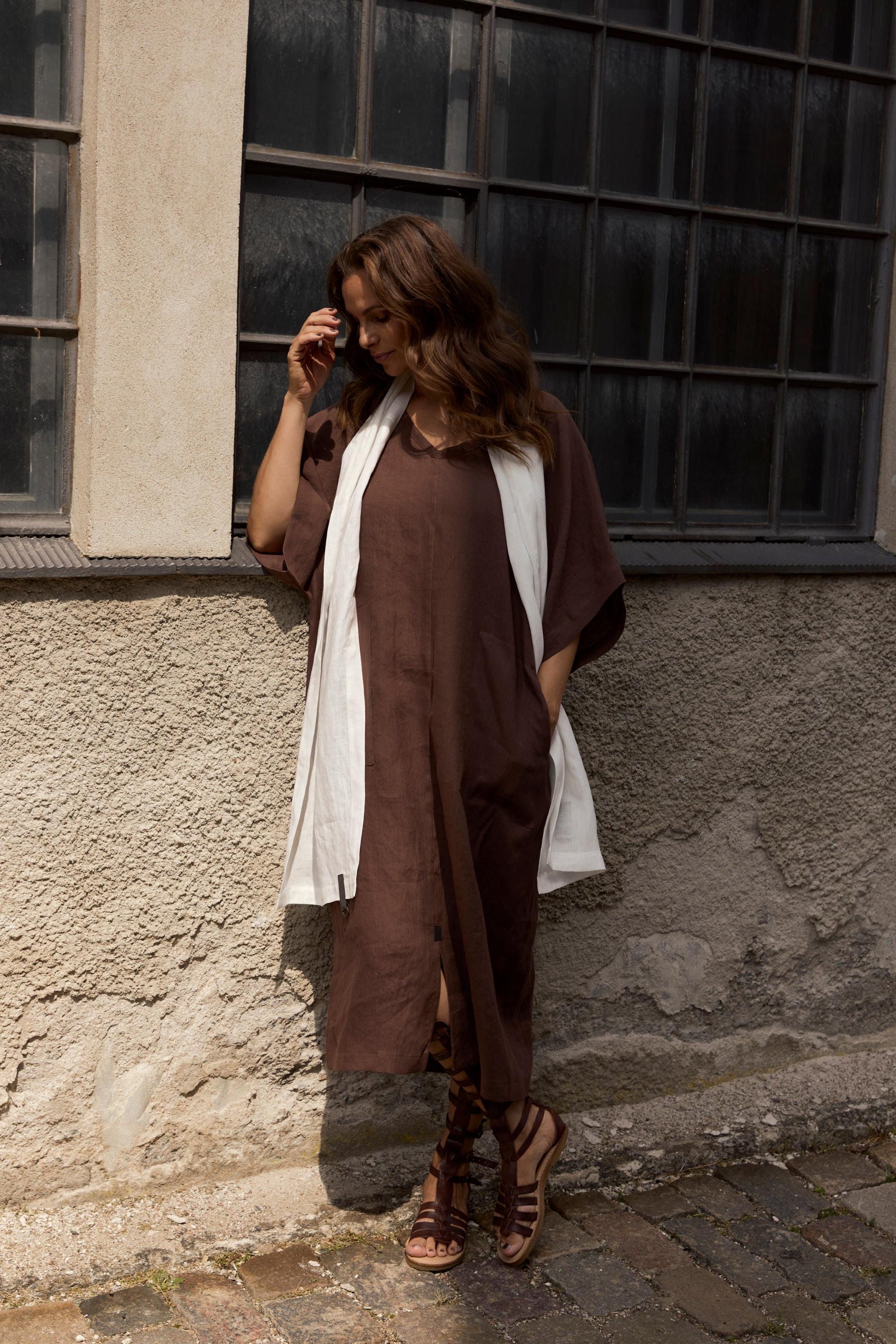 Henriette Steffensen Chokolate Long Hemp Dress