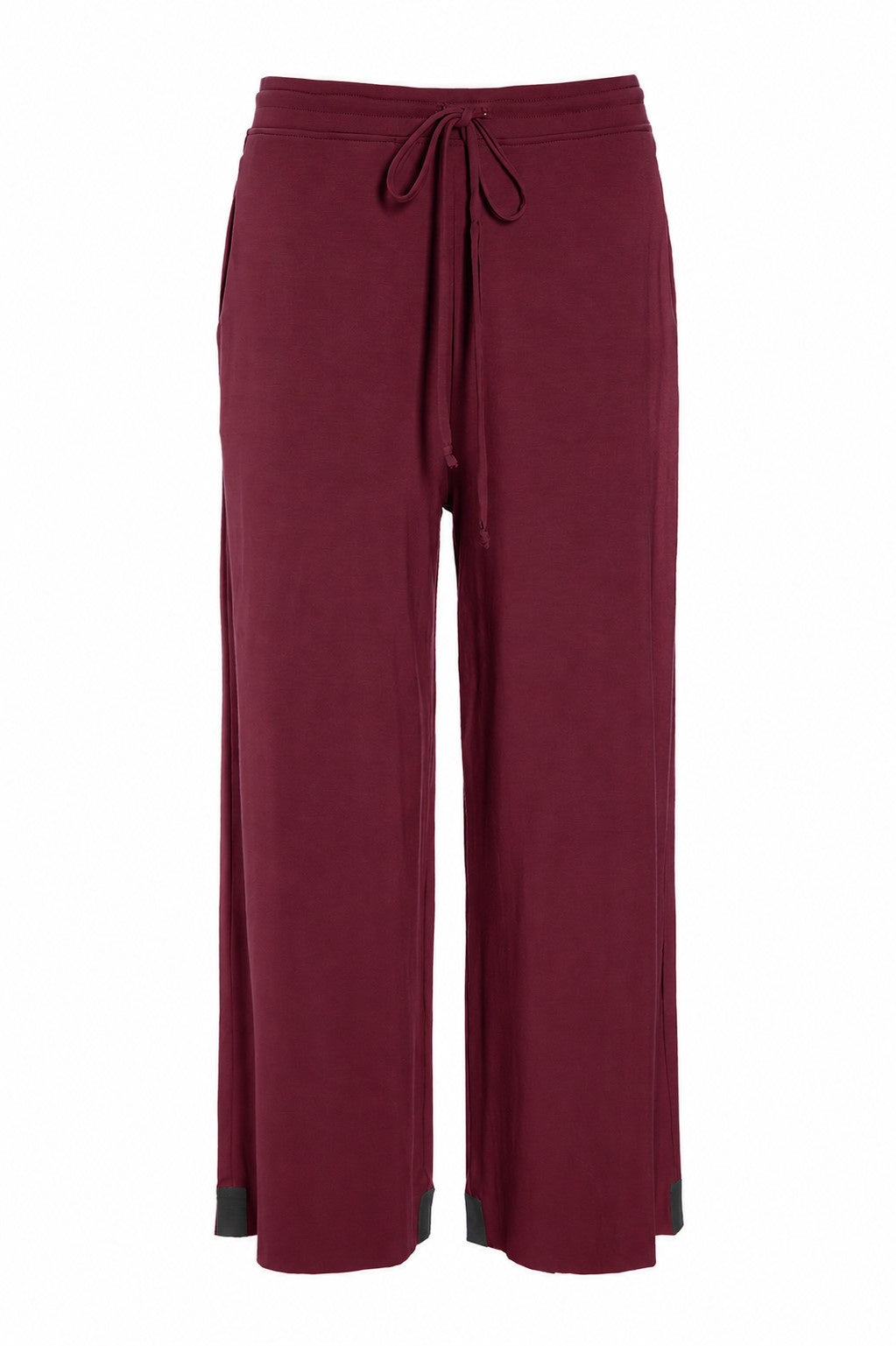 Henriette Steffensen Bordeaux 3/4 Flare Trousers on a plain background
